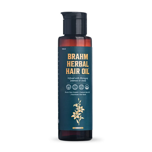 BRAHM Herbal Ayurvedic Hair Oil for Hair Growth & Hair Fall Control | 100ml