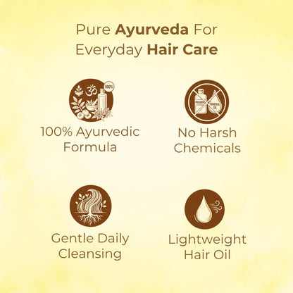 BRAHM Herbal Hair Care Combo | Ayurvedic Oil & Cleanser for Hair Growth