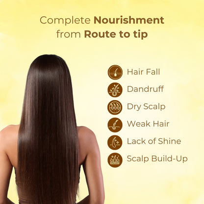 BRAHM Herbal Hair Care Combo | Ayurvedic Oil & Cleanser for Hair Growth